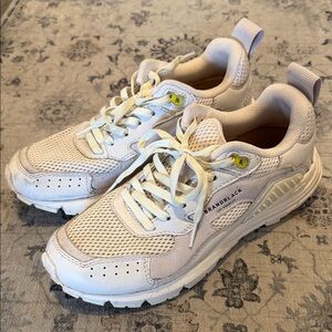 Brandblack White and Yellow Athletic Sneakers